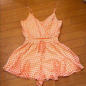 Pink Gingham Altar’d State Romper